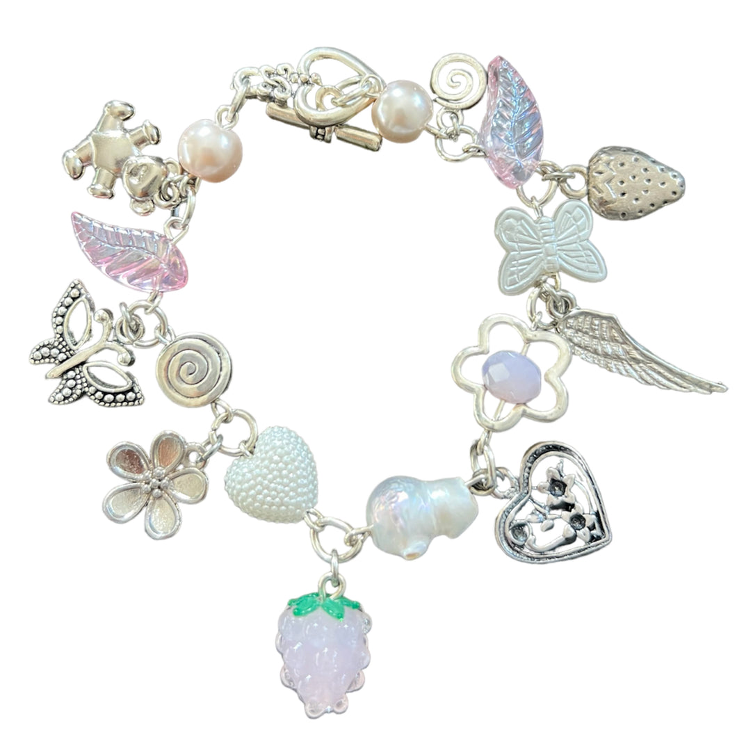 Strawberry girl charm bracelet