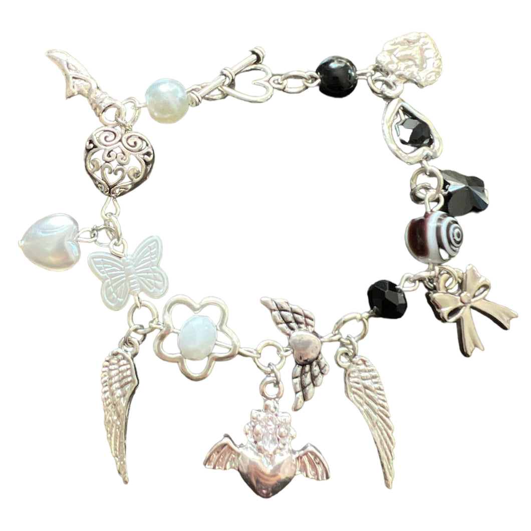 Black Swan charm bracelet