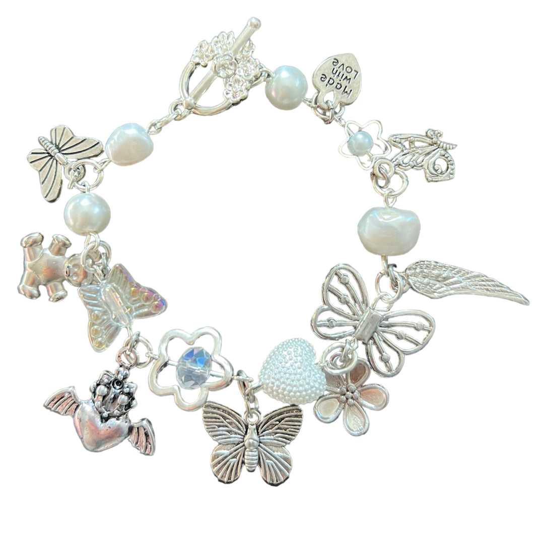 Monarch girl charm bracelet