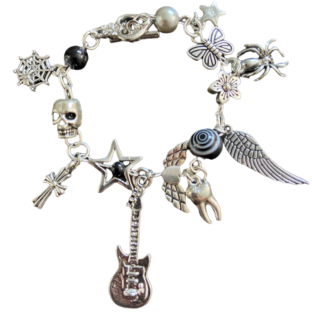 Girlfriend of a rockstar charm bracelet